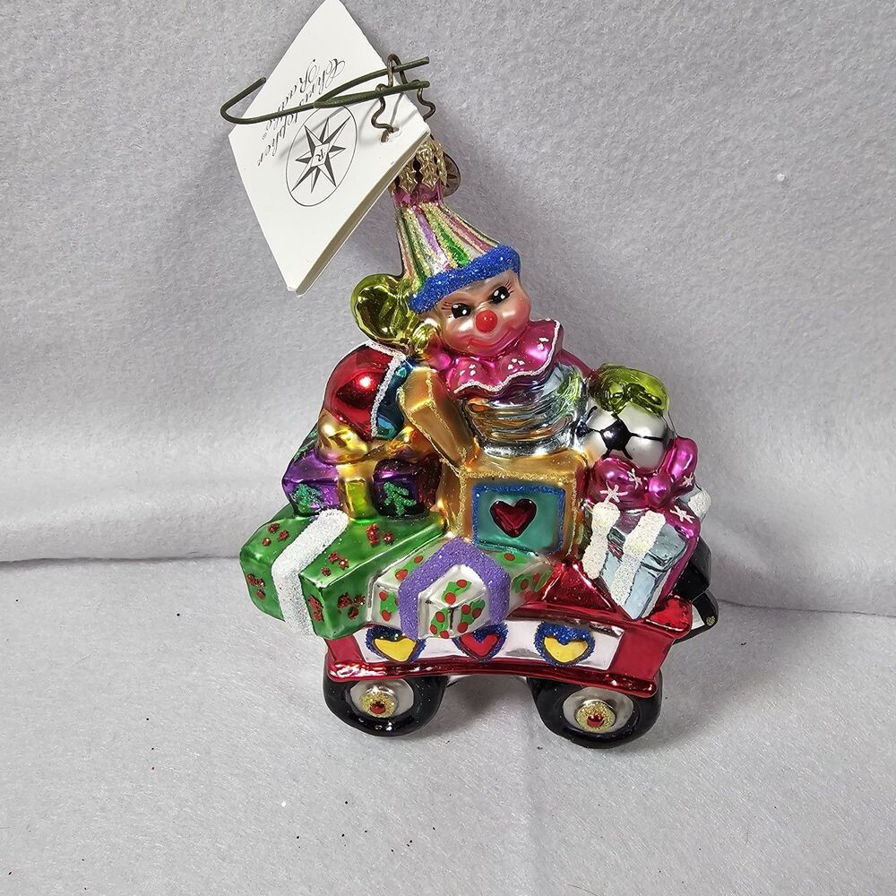 Christopher Radko Vintage 2002 Gifts To Go In Red Wagon No BOX
